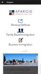 Mobile Screenshot of aparicioimmigrationlaw.com