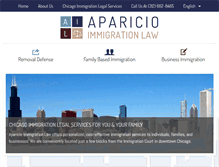 Tablet Screenshot of aparicioimmigrationlaw.com